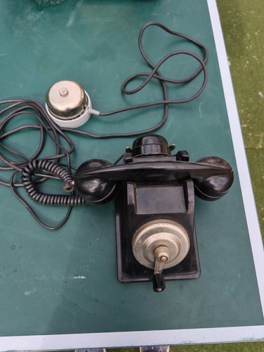 Téléphone fixe vintage - , noir