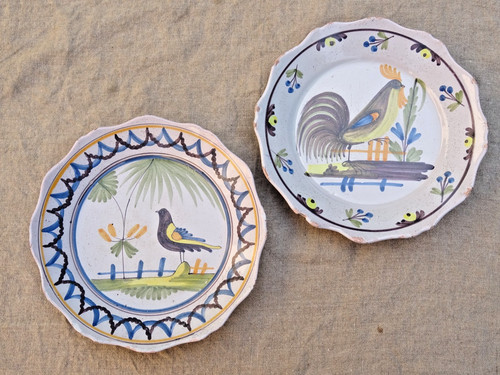 Assiettes faïence décor - assiettes,