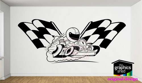 Kart autocollant mural - autocollant,