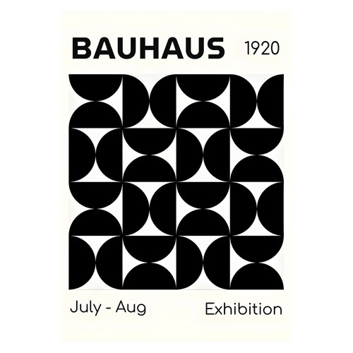 Affiche géométrique bauhaus - affiche,