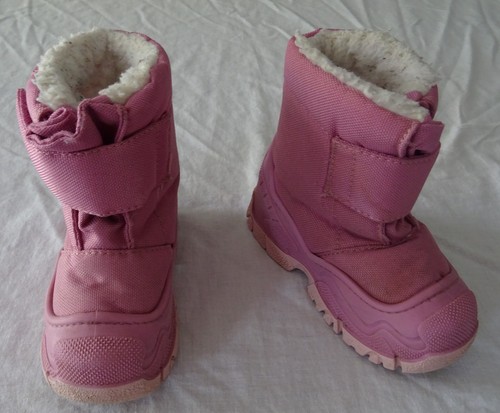 Bottes rose neige fourrées - bottes,
