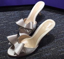 Sexy Women's Mules Bowknot Open Toe Party High Heel Slippers Casual Club Sandals