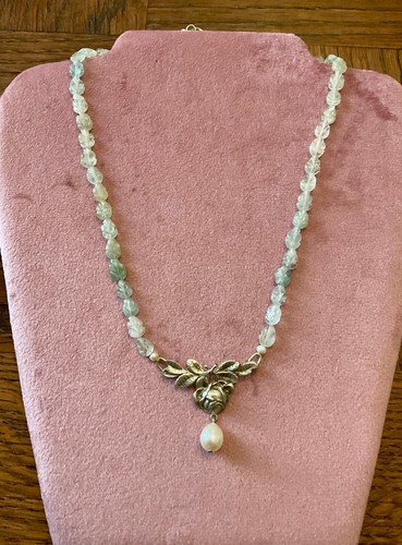 Ancien collier argent massif - collier,