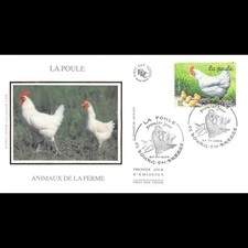 FDC soie - La poule -