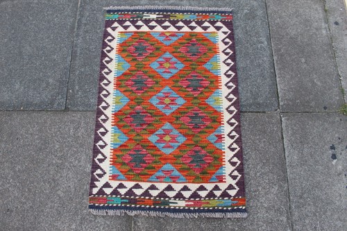 Tapis kilim vintage fait - vintage, main