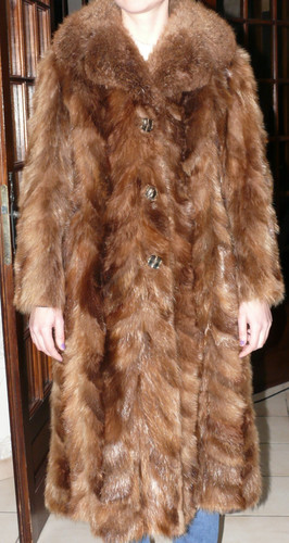 Manteau fourrure castor