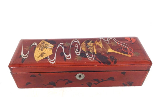 Boite gants bois laque - a,