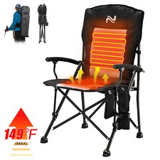 SLSY Heated Camping Chair, Heats Back and Seat 3 Heat Levels Supports 400 lbs
