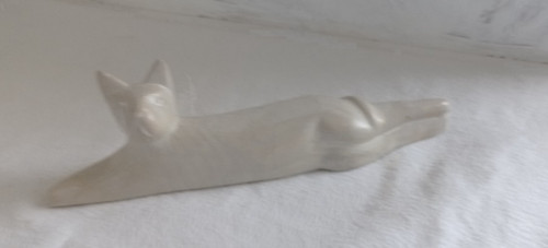 Sculpture chat pierre - de, chat,