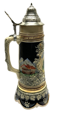 Ancienne grande chope musicale - chope,
