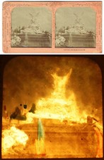 Polyoramic stereoscopic view EXPO UNIVERSELLE PARIS 1889 / LIGHT FOUNTAIN