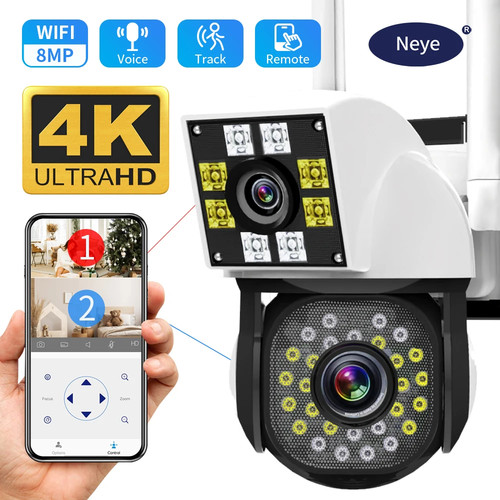Caméra wifi sans fil 8mp - fil,
