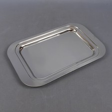 Plateau Rectangulaire Acier Inoxydable Serafino Zani Finlande Design Moderne