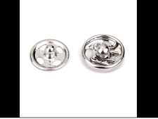 10 BOUTONS PRESSION métal à