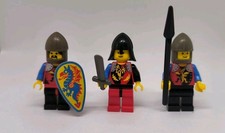 Lot Of 3 Vintage Lego Castle Knight Minifigures 