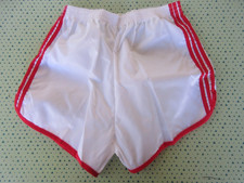 Short NYLON épais vintage blanc polyamide shiny brillant 80's sport 1 S