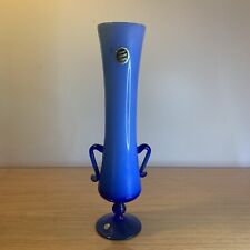 Blue opaline vase from Italy 45 cm 