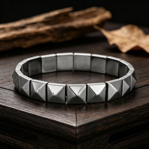 Bracelet perles hématite - de,