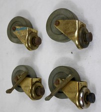 4 old castor wheel trolley steel old steel castor industrial furniture