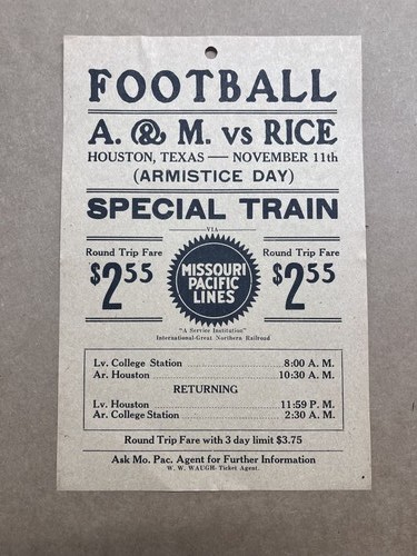 1927 texas rice owls - a&m,
