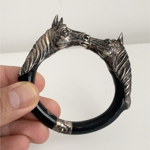 Bracelet jonc têtes - de, cheval