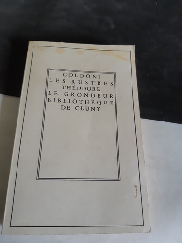 Goldoni les rustres - goldoni, /