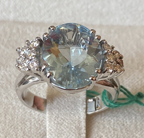 Bague blanc 18kt - en, avec
