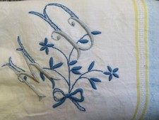 NAPPE ancienne DAMASSé de LIN