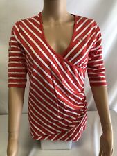 T-shirt à rayures Femme HV Polo 95%Coton Taille M Couleur Rouge Neuf !!!!