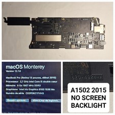 Carte mère HS  820-4924-A MACBOOK PRO A1502 2015 Apple 13 pouce, i5, 2.7GHz, 8Go
