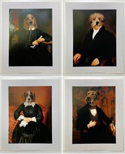 Set of 4 Ancestrial Canines by Thierry Poncelet Terrier