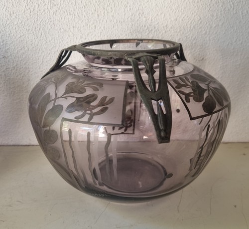 Joli vase art déco verre - vase, en
