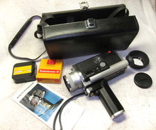 Vintage MINOLTA Autopak-8 D6 Super 8mm MOVIE FILM Camera w/Case.  Clean & TESTED