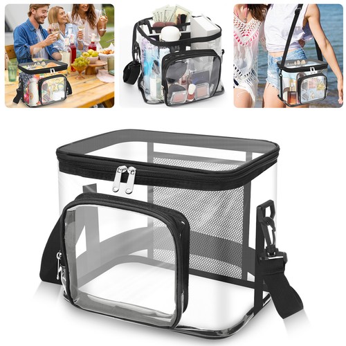 Large clear pvc satchel bag - large,