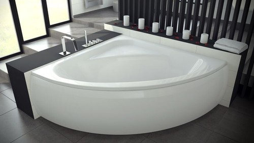 Baignoire angle coin - d'angle, en