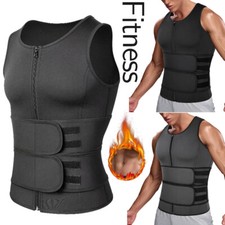 Men Sauna Suit Waist Trainer Neoprene Sweat Vest Body Shaper Waist Trimmer Belt