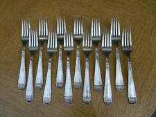 Christofle Art Déco Fourchettes table Argent Plaqué  Alfénide Diamant Silver