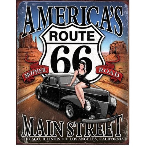 Plaque pin route 66 - plaque,