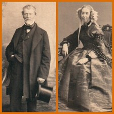 2 CDV 1865 Numismate Baron d’Ailly. Black Musketeer. Parigny Roman Coins