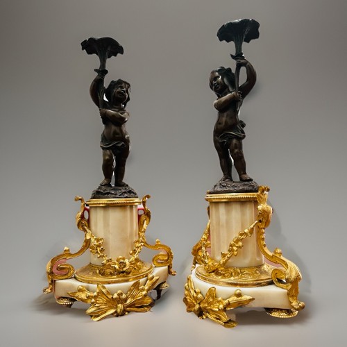 Paire chandelier bronze - de,