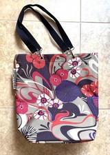 Reisenthel Shopper XL Floral Shopping Bag 16 1/2” Tall Zipper Inside EUC