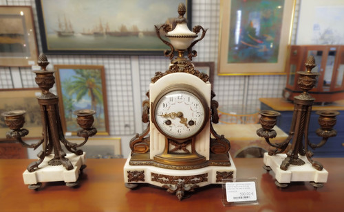 Pendule garnitures bronze - pendule,