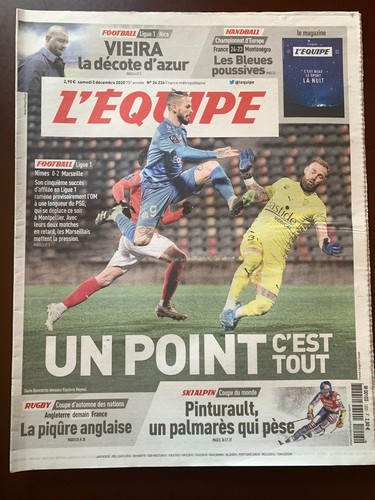 Equipe journal 12 - l'equipe, 5/12/2020