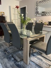 table à manger en verre Et 6