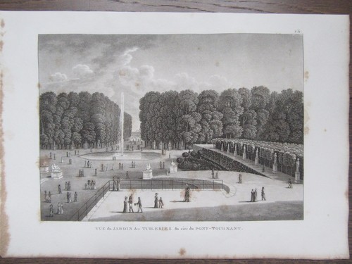 Engraving 1839 paris view - 1839, from