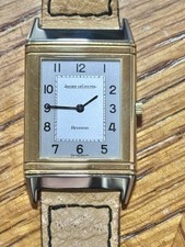 Jaeger Lecoultre Reverso 18k Case Men’s Watch has Monogram Initials Box & Papers