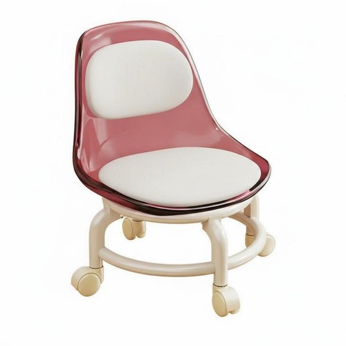 Tabouret roulant transparent