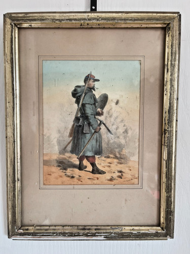 Ancien tableau lithographie - tableau,