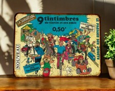 Plaque métal  Tintin à la Samaritaine