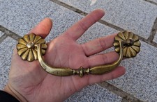 ANCIENNE POIGNÉE PENDELOQUES DE MEUBLE EN BRONZE ou LAITON L=17 cm   N°3C